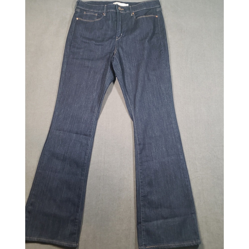 Levi Strauss Signature High Rise Bootcut Jeans Womens 14L Dark Blue Stretch
